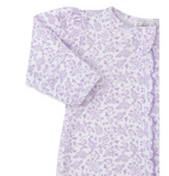 Blooming Vines Zippered Footie in Lilac
