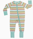 Striped Bamboo Baby Pajamas Convertible
