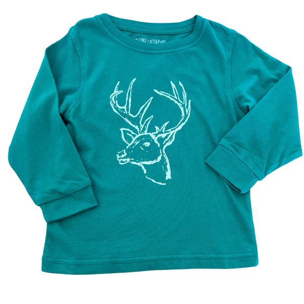 LS Green Deer T-Shirt