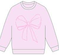 Light Pink Bow Sweatshirt
