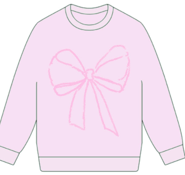 Light Pink Bow Sweatshirt
