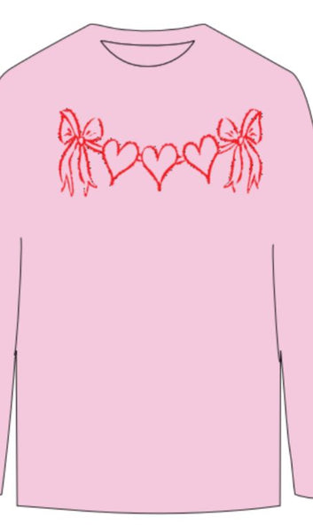 LS Light Pink Heart Banner T-Shirt