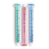 Three syringes in teal, pink, and blue with 'RYAN & ROSE' branding on a white background.