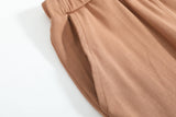 Sand Beige Reindeer Shirt and Brown Pants Set