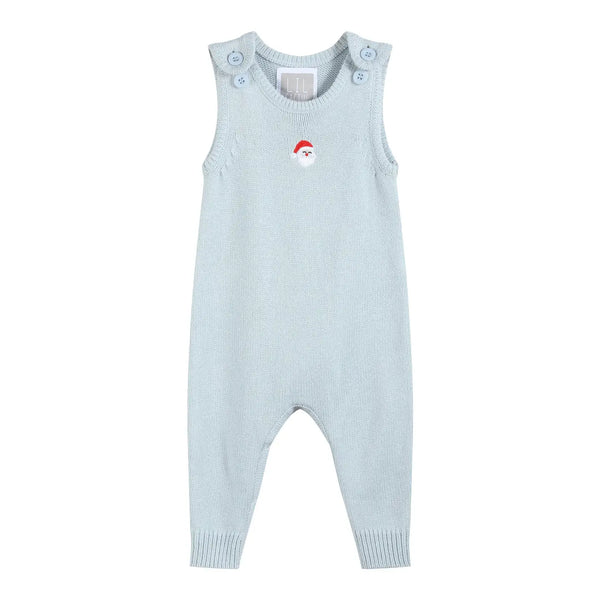 Light Blue Santa Knit Romper