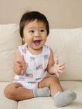 American Flag Print Bamboo Romper