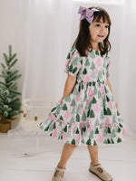 Aura Poplin Dress in Christmas Tree