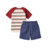 Stripe Boy Tee & Shorts Set
