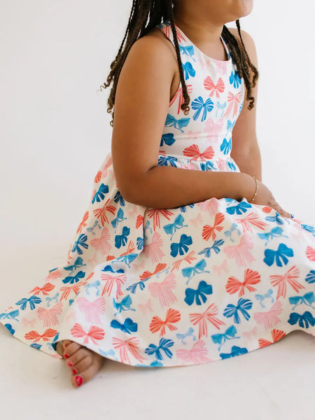 Sofia Dress in Patriotic Bows