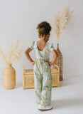 Puff Leggy Romper in Sunlit Sage