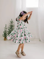 Aura Poplin Dress in Christmas Tree