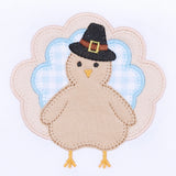 Pilgrim Pals Applique Short Sleeve Bubble - Light Blue