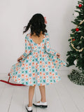 Gwendolyn Dress in Holiday Stamps