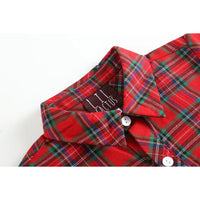 Red and Green Tartan Boy Dress Shirt