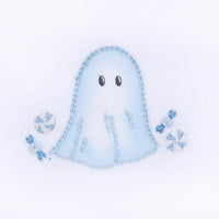 My Little Boo Embroidered Short Sleeve Bubble - Light Blue