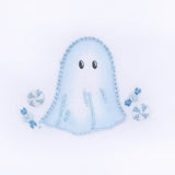 My Little Boo Embroidered Short Sleeve Bubble - Light Blue