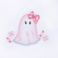 My Little Boo Embroidered Ruffle Short Sleeve Bubble - Pink