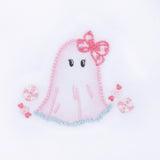 My Little Boo Embroidered Ruffle Short Sleeve Bubble - Pink