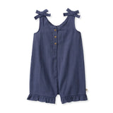 Blue Smoke Gauze Romper