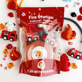 Fire Station KidDough Play Kit packaging with toys on a white background