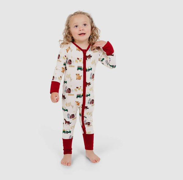On the Farm Bamboo Convertible Baby Pajama