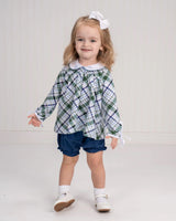 Mary Charlotte Bloomer Set in Ivy League Plaid