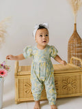 Puffed Rosie Romper in Sunlit Sage