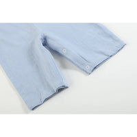 Light Blue Nativity Smocked Overalls