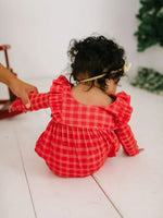 Mabel Romper in Red Picnic Plaid