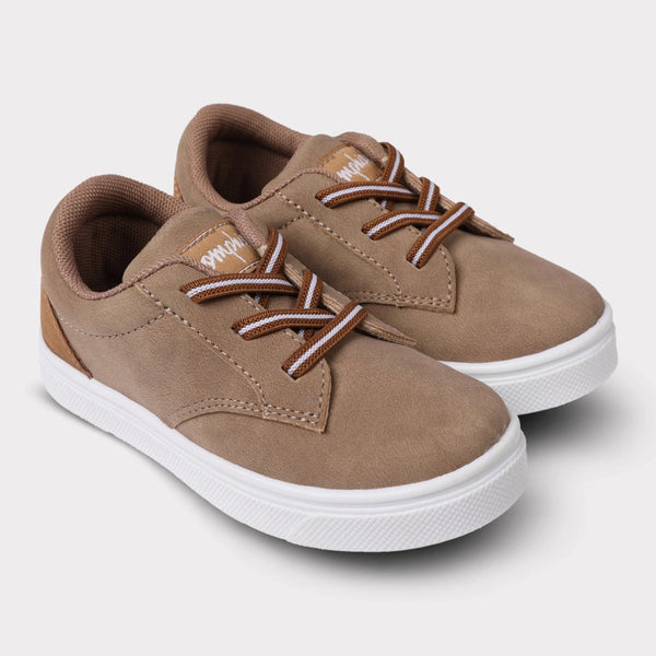 Jace Boys Slip On Shoes-Tan