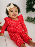 Mabel Romper in Red Picnic Plaid