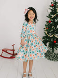 Gwendolyn Dress in Holiday Stamps