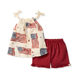 American Flag Girl Tank & Shorts Set