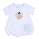 Pilgrim Pals Applique Short Sleeve Bubble - Light Blue