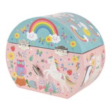 Musical Jewelry Box Oval Shape - Rainbow Fairy