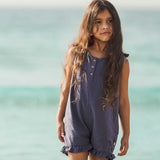 Blue Smoke Gauze Romper