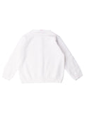 Girls Soft White Lightweight Pointelle Cardigan
