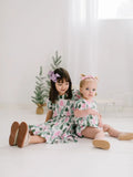 Quinn Poplin Romper in Christmas Trees