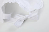 White Summer Baby Bonnet Sunhat