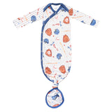 Newborn Knotted Gown - All Star