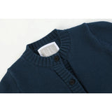 Navy Blue Christmas Santa Knit Cardigan