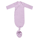 Purple baby knotted gown on a white background