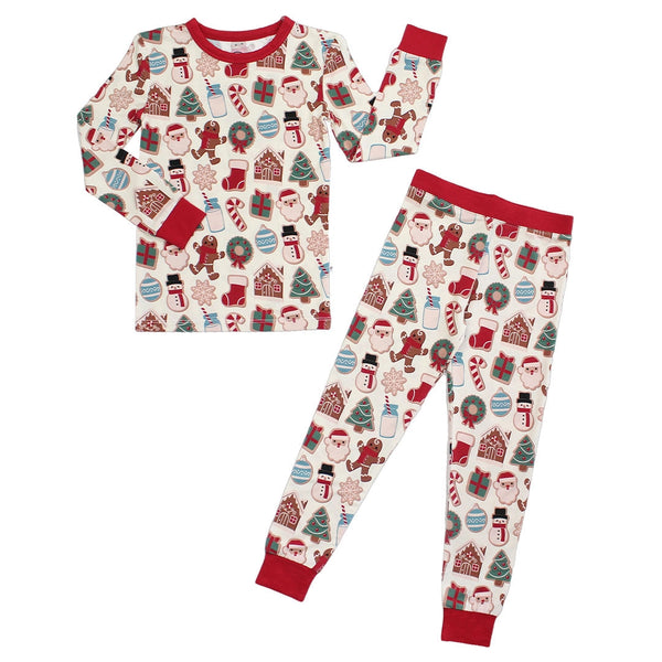 Milk and Cookies Christmas Bamboo Pajamas Set