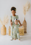 Puff Leggy Romper in Sunlit Sage