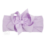 Wide Pantyhose Headband with Classic Grosgrain Bow