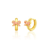 18K Gold Plated Girls Huggie Earrings