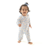 Baby Blue Floral - Smocked Romper