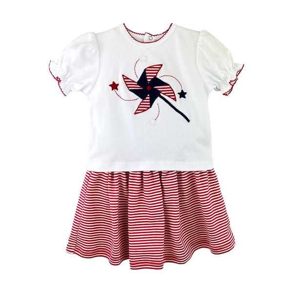 Knit Patriotic Shirt & Skort Set