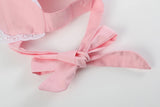 Pink and Lace Summer Baby Bonnet Sunhat