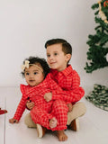 Mabel Romper in Red Picnic Plaid